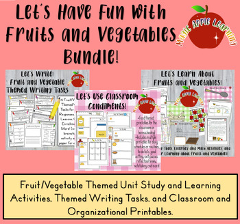 Preview of Fruit and Vegetable Unit Study and Activity Bundle | Healthy Eating