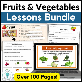 Preview of Fruit and Vegetables Lessons - Family Consumer Science - Culinary Arts Lessons