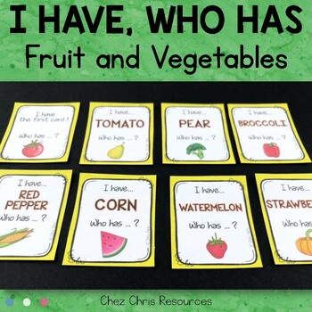 I Have, Who Has? French Fruits & Vegetables Card Game by Teaching with Jen  Rece