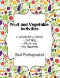Fruit and Vegetable Sort, Vocabulary Cards and More!