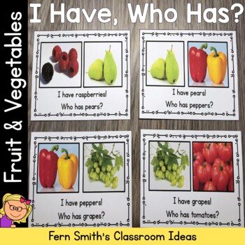 I Have, Who Has? French Fruits & Vegetables Card Game by Teaching with Jen  Rece
