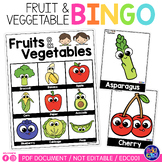 Fruit and vegetable bingo game for preschool and kindergarten