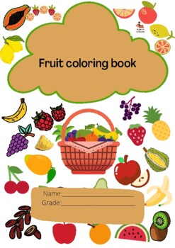 Preview of Fruit and vegetable coloring book