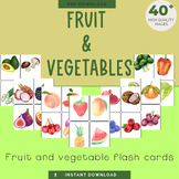 Fruit and vegetable flash cards