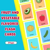 Fruit and vegetable flavored flashcards