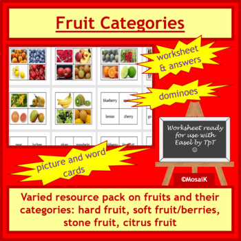 Preview of Fruit categories Cooking Health