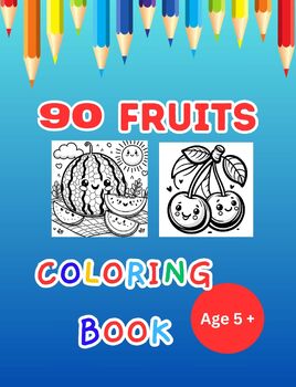 Preview of Fruit coloring book for adult: 90 fruits coloring Adventure pages for adult