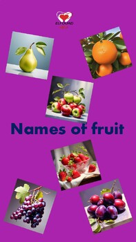 Preview of Fruit flashcards in English