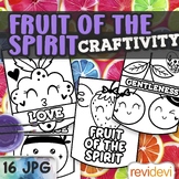 Fruit of The Spirit craft activity. Sunday school coloring