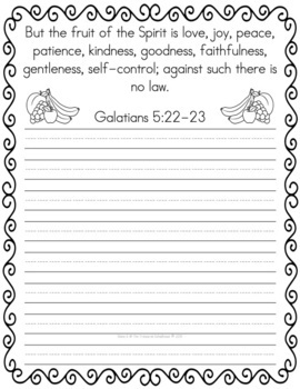 fruit of the spirit activity pack by the treasured schoolhouse tpt