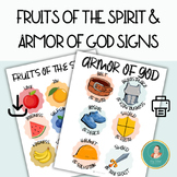 Fruits of the Spirit, Armor of God Signs, Christian, Faith