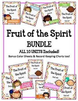 Fruit of the Spirit BUNDLE with bonus coloring sheets and record ...