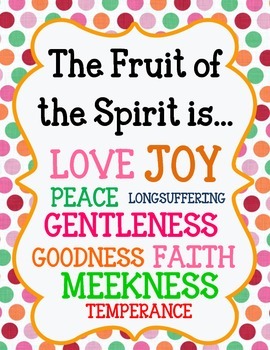 Fruit of the Spirit BUNDLE with bonus coloring sheets and record ...