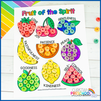 Fruit of the Spirit Learning Mat, 11.5 x 17.5 Inches, Ages 4 & Up, Mardel