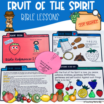 Preview of  Fruit of the Spirit Bible Lessons and Activities for Kids Character Dectives
