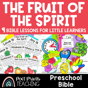 Preview of Fruit of the Spirit Bible Lesson for Preschool | Printable Crafts and Activities