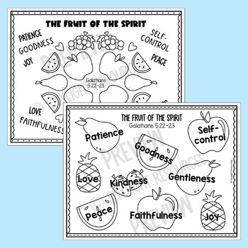 Fruit of the Spirit Bible Verse Coloring Sheets Christian Kids Coloring ...