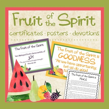 Preview of Fruit of the Spirit Awards, Posters, Devotions (Bundle)