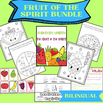 Preview of Fruit of the Spirit Bundle Crafts & Activities, Bilingual, Spanish, VBS, Church