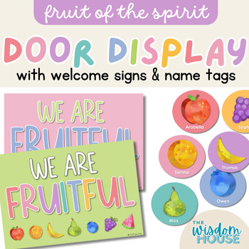 Preview of Fruit of the Spirit Door Display | Christian Classroom Decor