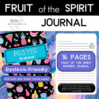 Preview of Fruit of the Spirit Inspired Journal Grades 3-12 and Adult