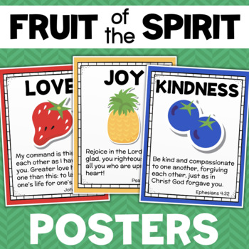 Preview of Fruit of the Spirit Christian Catholic Posters with Bible Verses Writing Prompts