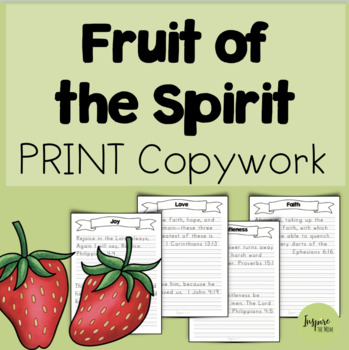 Preview of Fruit of the Spirit Print Copywork