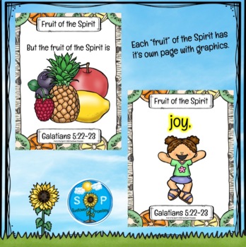 Fruit of the Spirit Scripture Cards by Sunflower Promises | TpT