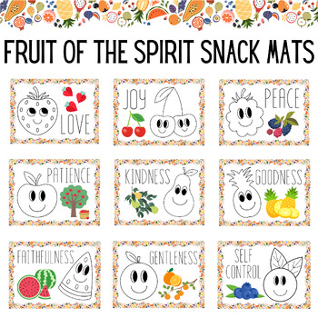 Preview of Fruit of the Spirit Snack Mats and Bible Lessons