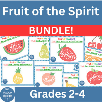 Preview of Fruit of the Spirit Task Card Activity BUNDLE - Grades 2-4