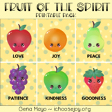 Fruit of the Spirit printable pack with flashcards , color