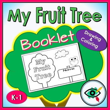 Preview of About Fruit Trees Printable Booklet: Visual Learning for Kindergarten & Grade 1