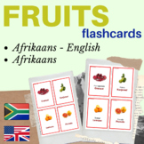Fruits Afrikaans flashcards fruits