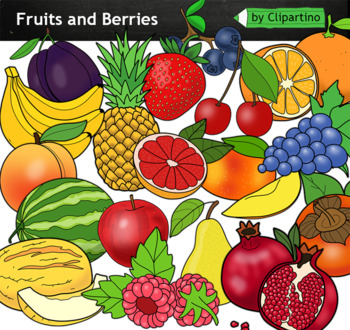 Preview of Fruits & Berries Clipart Commercial use/ Fruit clip art