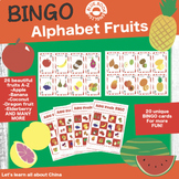 Fruits Bingo/ ABC Fruit Flashcards / Alphabet Bingo / Alph