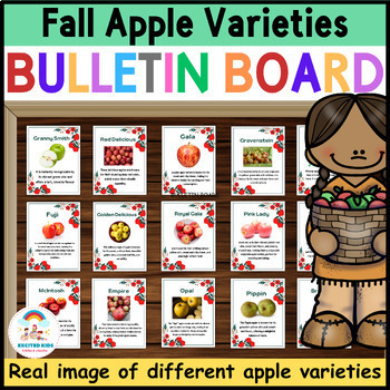 Preview of Fruits - Bulletin Board Types of Apples | Fall & Winter Posters Classroom Decor