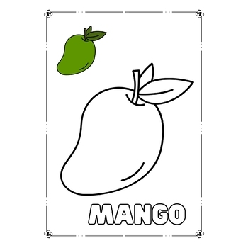 mango coloring page