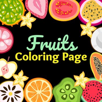 Preview of Fruits Coloring Page
