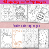 Fruits ColoringPages,Spring|coloring worksheets