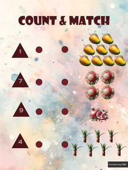 Preview of Fruits Count & Match Game