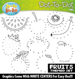 Fruits Dot-To-Dot Clipart {Zip-A-Dee-Doo-Dah Designs}