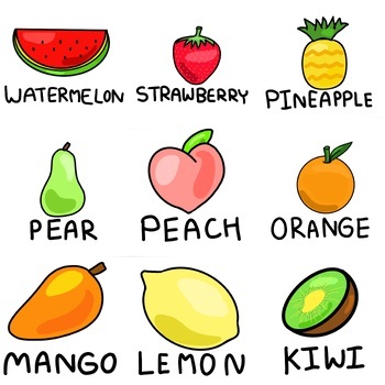 Fruits Flash card for PC/Mac by Natagreta Pattising | TPT