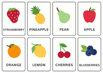 Preview of Fruits Flashcards