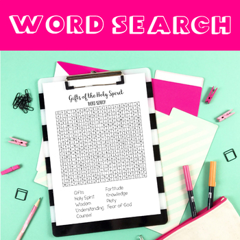 Preview of Fruits & Gifts of the Holy Spirit - Word Search