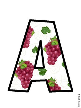 Preview of Fruits, Grapes Bulletin Board Décor Kit