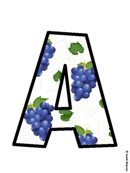 Preview of Fruits, Grapes Bulletin Board Décor Kit