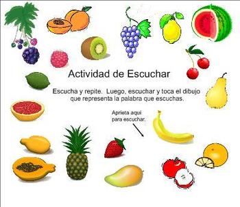 Preview of Fruits, Gustar and Encantar SMART Board Lesson