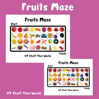 Preview of Fruits Maze (Occupational Therapy)