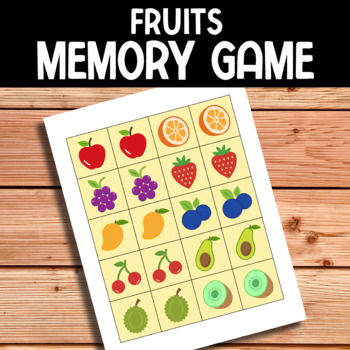 Fruits - Memory Game Cards - Cutout Printable by structureofdreams