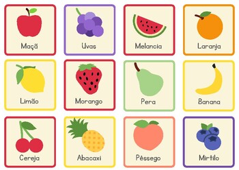 Preview of Fruits Memory Game - Brazilian PT
